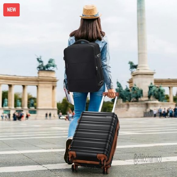 20 Inch Hard Shell Carry On Luggage Set with Spinner Wheels & TSA Lock - Picture 3 of 8